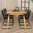 Venture Design Matgrupp Julle med 6 Minos Matstolar Julian Dining Table Acasia 210*100cm+Lindos Stacking Cha GR21334