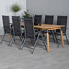 Venture Design Matgrupp Julle med 6 Bend Matstolar Julian Dining Table Acasia 210*100cm+Break 5:pos Chair GR21329
