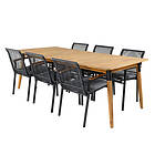 Venture Design Matgrupp Julle med 6 Darri Matstolar Julian Dining Table Acasia 210*100cm+Dallas Chair GR21320