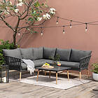 Lifestylegarden Hörnsoffgrupp Ipanema Lounge med soffbord och dynor IPANEMA corner set w. coffee table 75*75 cm, grey 41218