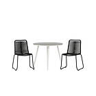 Venture Design Cafégrupp Break Ø90 cm med 2 Lindos Stolar GR22678-V
