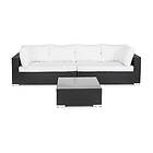 Comfort Garden Trädgårdsmöbel Loungegrupp Dover 4 2+2 Svart Utomhus 4, Konstrotting 134332