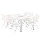 Venture Design Matgrupp Togo 200x100 cm med 6 Alina Stolar Dining Table- White / Teak Allu 200*100 _1 GR22751