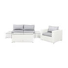 Comfort Garden Loungegrupp Bahamas med Fåtölj inkl. Dynor 3-sits 1 Bord 613757