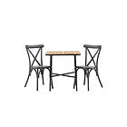 Venture Design Cafégrupp Holmbeck Bord med 2 Tablas Stolar Cafetable Stål Black / Rectangular 55*70*74 +Tablas Diningchair Aluminium _2 GR23