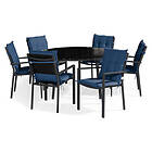 Comfort Garden Matgrupp Tunis Rund 140 med 6 Stapelstolar m Dyna 709527