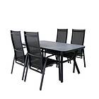 Venture Design Matgrupp Vyn Svart med 4 Curz Matstolar Virya Dining Table BLACK 