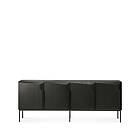Ethnicraft Stairs sideboard 4 dörrar Svartbetsad ek 200x80x46 cm