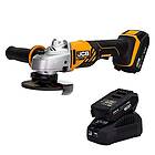 JCB 18V Cordless Angle Grinder, 2X 2.0ah Li-ion Batteries