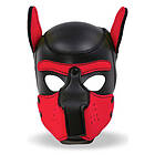 Dog Hood With Removable Muzzle Red/Black