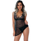 Lace Babydoll & String Black S/M