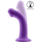 Bouncy Liquid Silicone Flexible Dildo Purple 18cm