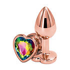 Rose Gold Rainbow Heart Small