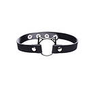 Kinky Kitty Ring Slim Choker Black