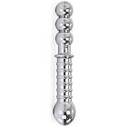 Ribbed Double-ended Steel Dildo 19cm