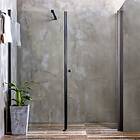 Bathlife Duschdörr Mångsidig Rak Vägg Klar glas Dörr Mellan Svart 40842578