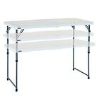 Lifetime Ultra-resistant Folding Table 122x61x56-91,5 Cm Uv100 Vit,Svart