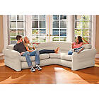Intex Indoor Corner Inflatable Sofa Beige 257x203x76 cm