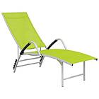 vidaXL Chaise longue textilen och aluminium grön