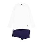 Lyle & Scott S/j Long Sleeve Tee And Cuffed 9711 Bright White/peacoat