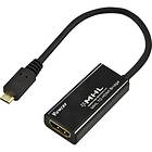 Deltaco MHL - HDMI USB Micro-B M-F Adapter 0,2m
