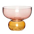 Hübsch Vase Glas rosa/Bärnsten