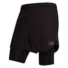 New Balance Q Speed 5 Inch 2 In 1 Short Löparshorts Herr Black XL Inseam 5"