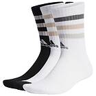 Adidas Bold 3-stripes Cushioned Crew Socks 3 Pairs Vit adult IC1279