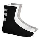 Adidas Strumpor 3-Stripes 3-pack White/Black/Grå adult GE6167