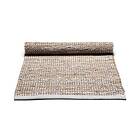 Rug Solid Jute/Leather Matta 65x135 cm, Ljusgrå Grå Läder