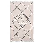 HKliving Handvävd zigzag Teppe Black/White 150x240 cm