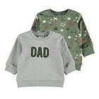 name it Sweatshirt 2-pack Nbmsteve Agave Green