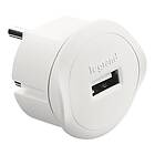 Legrand USB-adapter för jordat uttag 5V 1.5A vit