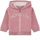 Moncler Logo Huvtröja Mörkrosa 9-12 mån