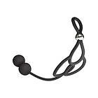 Rebel Men's Gear Triple Ball/Cock Ring with Anal Beads