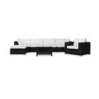 Bahamas Loungegrupp 6-sits Bord 75x75 Divan Lenestol Svart