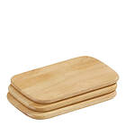 Zassenhaus Liten Serveringsbricka 3-pack 22x15 cm Rubberwood