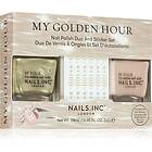 Nails Inc . My Golden Hour Nail Polish Duo and Sticker Set kit med nagellack female