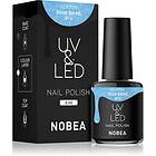 Nobea UV & LED Nail Polish Gel nagellack för / härdning Glansig Skugga Blue bead #16 6ml female