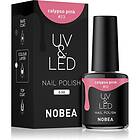 Nobea UV & LED Nail Polish Gel nagellack för / härdning Glansig Skugga Calypso pink #23 6ml female