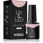Nobea UV & LED Nail Polish Gel nagellack för / härdning Glansig Skugga Light taupe #11 6ml female