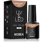 Nobea UV & LED Nail Polish Gel nagellack för / härdning Glansig Skugga Brown sugar #38 6ml female