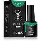 Nobea UV & LED Nail Polish Gel nagellack för / härdning Glansig Skugga Dark forest #39 6ml female