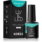 Nobea UV & LED Nail Polish Gel nagellack för / härdning Glansig Skugga Emerald blue #34 6ml female