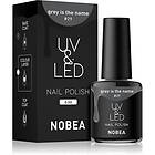 Nobea UV & LED Nail Polish Gel nagellack för / härdning Glansig Skugga Grey is t