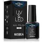 Nobea UV & LED Nail Polish Gel nagellack för / härdning Glansig Skugga Navy peon #40 6ml female