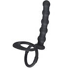 You2Toys Black Velvets: Cock & Ball Ring with Anal Beads