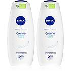 Nivea Creme Soft Vårdande duschgel 2 x 500ml (Ekonomiförpackning) female