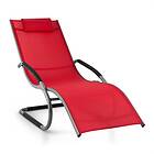 Blumfeldt Sunwave trädgårdsstol liggstol svängd relax aluminium röd