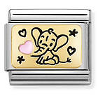 Nomination Classic Gold Pink Elephant 030289/03